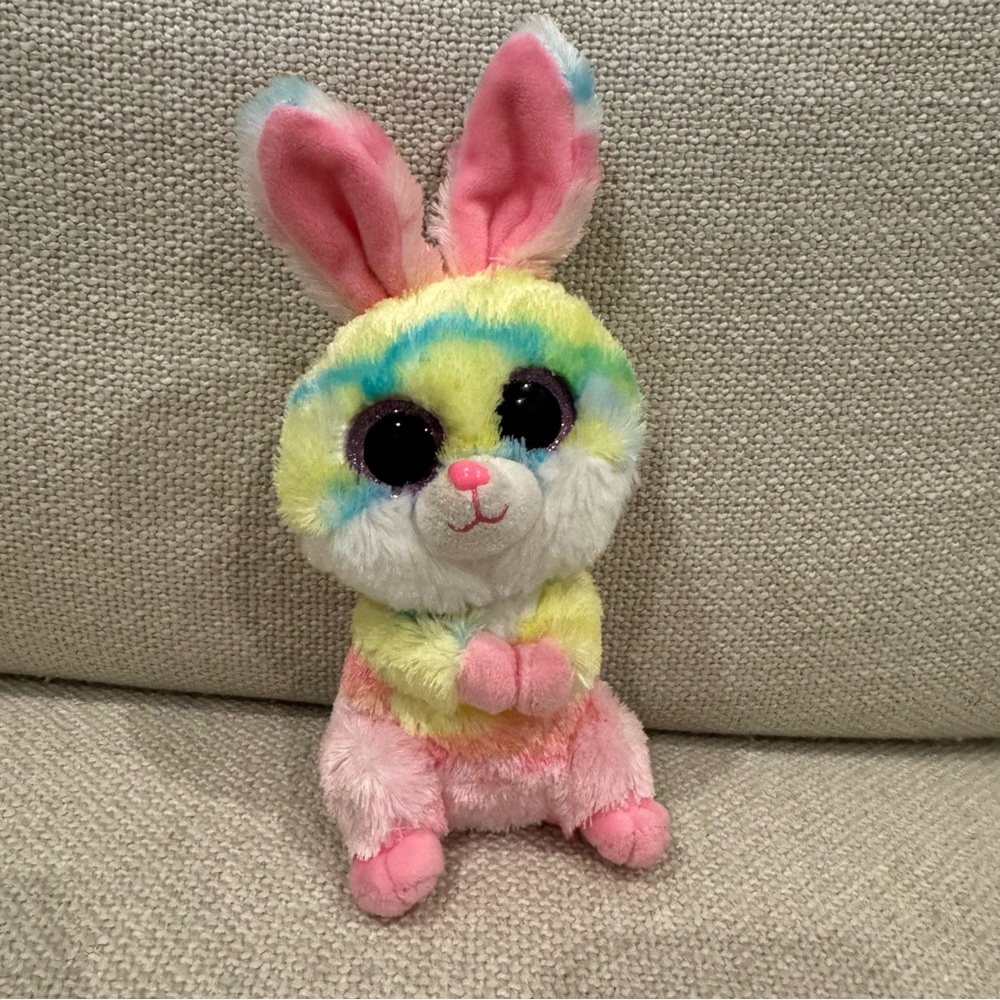 Ty Beanie Boo - Lollipop - 2017 Tie Dyed Easter Bunny (Retired)